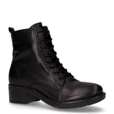 Stivaletto stringato in pelle con tacco nero - Donna | Boscaini Scarpe