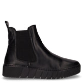 Stivaletto beatles in pelle con platform nero - Donna | Boscaini Scarpe