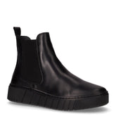 Stivaletto beatles in pelle con platform nero - Donna | Boscaini Scarpe