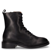 Stivaletto stringato in pelle con zip nero - CREATOR | Boscaini Scarpe