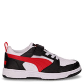 Rebound V6 Lo sneaker da bambino in ecopelle bianco nero - Sneakers Bambino | Boscaini Scarpe