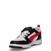 Rebound V6 Lo sneaker da bambino in ecopelle bianco nero | Boscaini Scarpe
