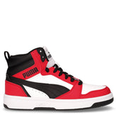 Rebound v6 Mid sneaker ragazzo in ecopelle bianco nero rosso | Boscaini Scarpe