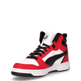 Rebound v6 Mid sneaker ragazzo in ecopelle bianco nero rosso | Boscaini Scarpe