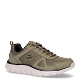 Track Scloric sneaker in tessuto ed ecopelle oliva nero - SKECHERS UOMO | Boscaini Scarpe