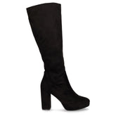 Stivale in tessuto con tacco nero - QUEEN HELENA | Boscaini Scarpe