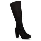 Stivale in tessuto con tacco nero - QUEEN HELENA | Boscaini Scarpe