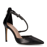 Sandalo a punta in ecopelle con strass nero - Sandali Donna | Boscaini Scarpe