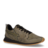 Jet sneaker in pelle e tessuto militare nero - W6YZ | Boscaini Scarpe