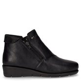 Stivaletto in pelle con zeppa nero - SALDI | Boscaini Scarpe