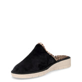 Ciabatta da casa in tessuto nero | Boscaini Scarpe