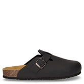 Ciabatta in pelle nero | Boscaini Scarpe