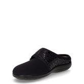 Ciabatta da casa in tessuto nero | Boscaini Scarpe