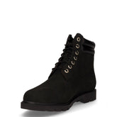 6 In Basic polacchino in pelle e tessuto nero | Boscaini Scarpe