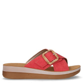 Ciabatta in ecopelle con zeppa rosso - Ciabatte Donna | Boscaini Scarpe