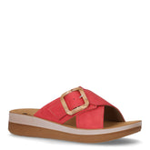 Ciabatta in ecopelle con zeppa rosso - Ciabatte Donna | Boscaini Scarpe