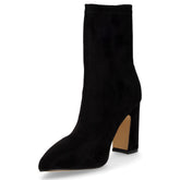 Tronchetto a punta in tessuto nero | Boscaini Scarpe