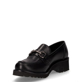 Mocassino in pelle con staffa nero | Boscaini Scarpe