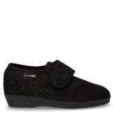 Pantofola in tessuto nero - Comfort Donna | Boscaini Scarpe