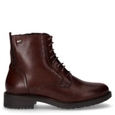 Stivaletto stringato in pelle con zip marrone - Stivaletti Donna | Boscaini Scarpe