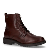 Stivaletto stringato in pelle con zip marrone - Stivaletti Donna | Boscaini Scarpe