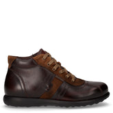 Stivaletto stringato in pelle marrone | Boscaini Scarpe