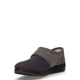 Pantofola in tessuto con strappo grigio | Boscaini Scarpe