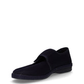 Pantofola in tessuto con strappo blu | Boscaini Scarpe