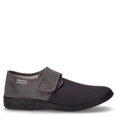 Pantofola in tessuto con strappo grigio | Boscaini Scarpe