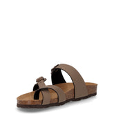 Sara ciabatta infradito in ecopelle tortora | Boscaini Scarpe