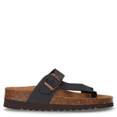 Hola ciabatta infradito in pelle blu | Boscaini Scarpe