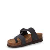 Hola ciabatta infradito in pelle blu | Boscaini Scarpe