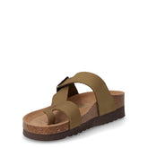 Hola ciabatta in pelle oliva | Boscaini Scarpe