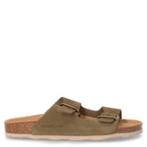 Sara ciabatta in pelle oliva | Boscaini Scarpe