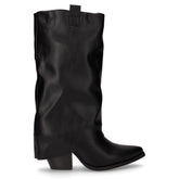 Stivale camperos in ecopelle con tacco nero - QUEEN HELENA | Boscaini Scarpe