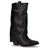 Stivale camperos in ecopelle con tacco nero - QUEEN HELENA | Boscaini Scarpe