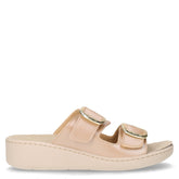 Ciabatta in ecopelle con zeppa beige - Ciabatte Donna | Boscaini Scarpe