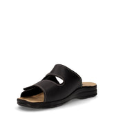 Ciabatta in ecopelle con strappi nero | Boscaini Scarpe