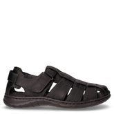 Sandalo in pelle a punta chiusa nero - Black Friday Uomo | Boscaini Scarpe
