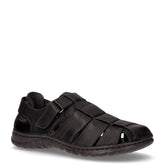 Sandalo in pelle a punta chiusa nero - Black Friday Uomo | Boscaini Scarpe