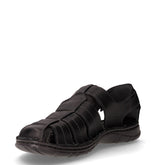 Sandalo in pelle a punta chiusa nero | Boscaini Scarpe