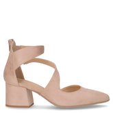 Sandalo a punta con tacco in ecopelle nude - DU SIMON | Boscaini Scarpe