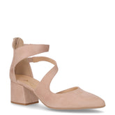 Sandalo a punta con tacco in ecopelle nude - DU SIMON | Boscaini Scarpe