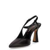 Sandalo con tacco in ecopelle nero | Boscaini Scarpe