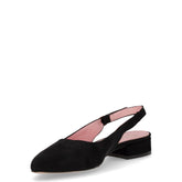Décolleté slingback a punta in ecopelle nero | Boscaini Scarpe