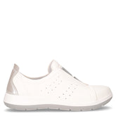 Sneaker slip on in ecopelle bianco argento | Boscaini Scarpe