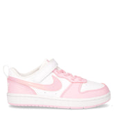 Court Borough Low Recraft sneaker bambina in ecopelle bianco rosa - Sneakers Bambina | Boscaini Scarpe