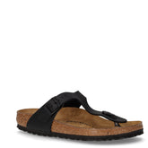 Gizeh ciabatta infradito in pelle nero - Ciabatte Donna | Boscaini Scarpe