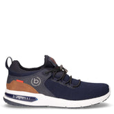 Sneaker in tessuto ed ecopelle blu scuro | Boscaini Scarpe