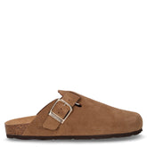 Sara ciabatta in pelle tortora - Mules | Boscaini Scarpe